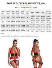 Load image into Gallery viewer, Christmas Costume Sexy Teddy Red Lingerie Lace Halter New Bodysuit Women Jumpsuit Elegant Overall One Pieces Body Romper
