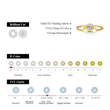 Load image into Gallery viewer, New Moissanite Ring Round 4.0mm 10K 14K 18K Real Gold Au585 Chain Rings
