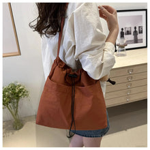 Load image into Gallery viewer, New Large Capacity Shoulder Bag For Women Waterproof Nylon Drawstring Pleated Crossbody Bag
