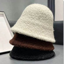 Load image into Gallery viewer, Autumn Winter Hats for Women New Classic Simple Wool Lamb Bucket  Warm Fisherman Cap Versatile Fashion
