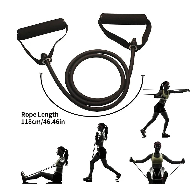 Resistance Bands Strength Training Equipment Fitness Strap Exercise Band With Handle Exercise At Home For Men and Women Expander