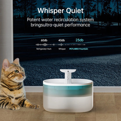 2.1L Automatic Cat Water Fountain, Ultra Quiet Pet water dispenser for Cats dogs,Two Flow Modes Drinking Fountain Cat Accessories