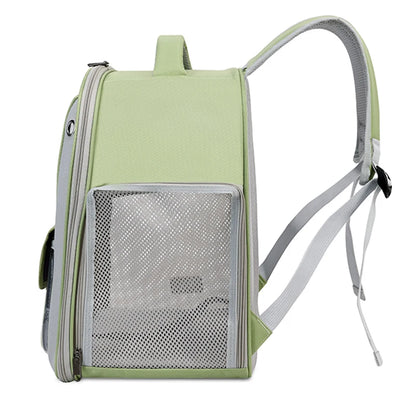 Cat Carriers Cat Backpack Breathable Mesh Dog Backpack Foldable Large Capacity Cat Carrying Bag Outdoor Travel Bag Pet Supplies