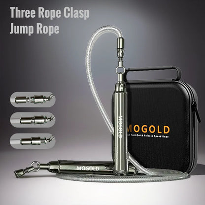 Weighted jump rope set, three rope adjustable, professional sports fitness supplies, indoor gym equipment, suitable for beginner