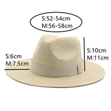 Load image into Gallery viewer, Hats for Women Bucket Sun Hats Ribbon Band Men Hat Straw Summer Panama Formal Outdoor Party Picnic Bucket Hat
