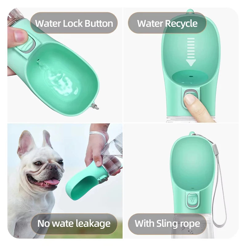 Dog Water Bottle For Pet Dogs Cats Water Feeder Bowls Outdoor Travel Leakproof Puppy Drinking Container Chihuahua Pug Labrador