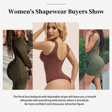 Load image into Gallery viewer, Seamless Bodysuit Women Shapewear Tummy Control Scoop Collar Tank Top U-Shape Backless Body Shaper Thongs Underwear
