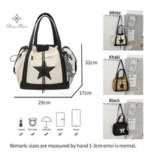 Load image into Gallery viewer, Personality Women Crossbody Bag Y2K Style Large Capacity Couple Shoulder Bag New Casual Nylon Tote Bag Luxury Drawstring Handbag
