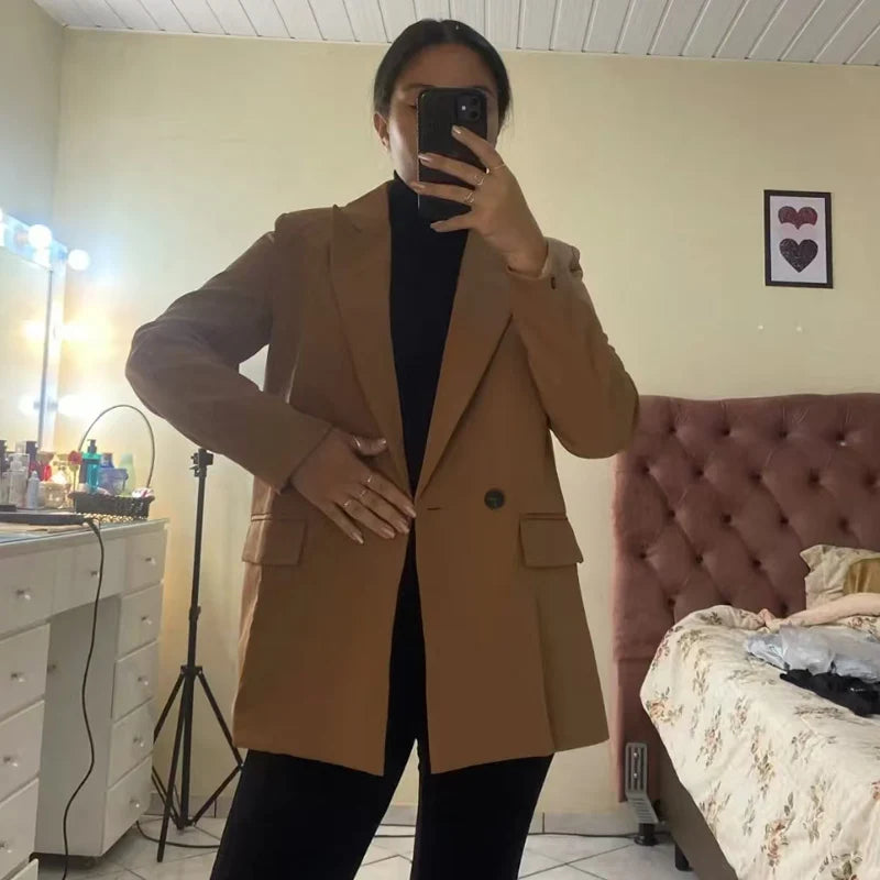 Blazer Woman Black Beige Khaki Blue Green Gray Women coat Fashion Office Wear Women's Blazers Jacket