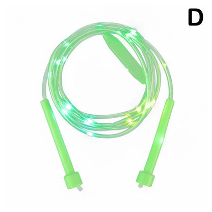 Fashion Illuminated Jump Rope With LED Light Fitness Body 4 Exercise Equipment Color Rope Loss Weight Sports