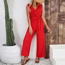 Load image into Gallery viewer, Brand Jumpsuits Office Sleeveless Elegant Long Pants Slim V-neck Fashion Casual Classy
