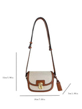 Load image into Gallery viewer, New Small Style Contrast Panel Canvas Retro One Shoulder Crossbody Saddle Bag Handbags
