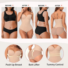 Load image into Gallery viewer, Women Bodysuit Shapewear Mesh Buttock Body Shaper with Underwire Bra Underwear Tummy Control Silmming Wasit Trainer Leopard
