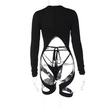 Load image into Gallery viewer, Autumn Sexy Y2K Clothes Hollow Out Long Sleeve O-Neck Bodycon Skinny Playsuit
