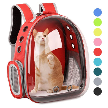 Cat Carrier Bag Outdoor Pet Shoulder bag Carriers Backpack Breathable Portable Travel Transparent Bag For Small Dogs Cats