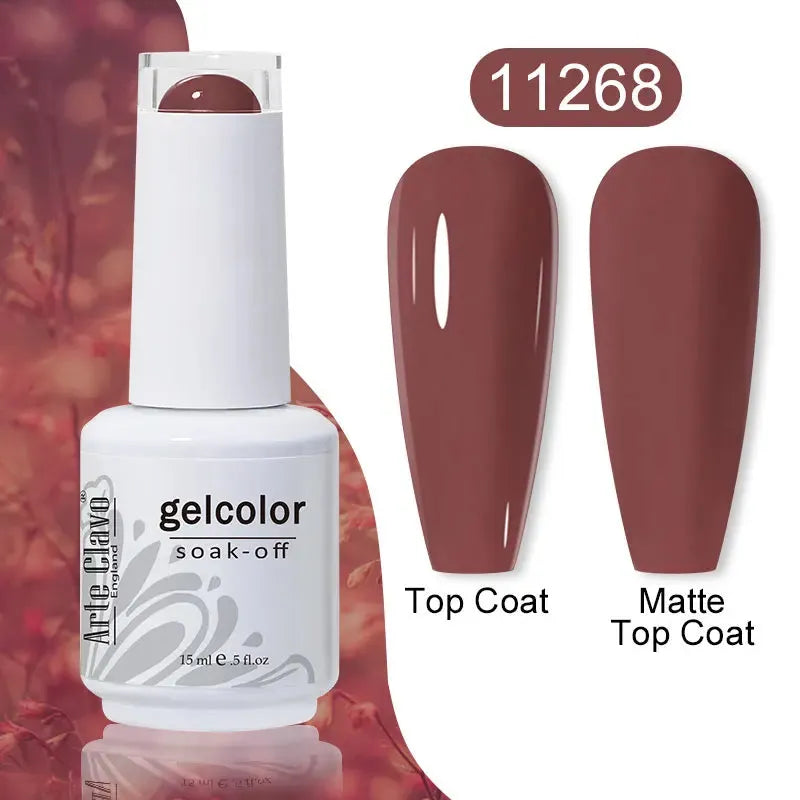 Cherry Red Color Gel Nail Polish Semi Permanent Gel Varnishes For Christmas Nail Art Design Glass Bottle Top Colorcard - Shop & Buy