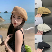 Load image into Gallery viewer, Women Beret Fashion Plain Octagonal Newsboy Cap Retro Internet Celebrity Ladies Painter Tour Cap
