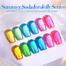 Load image into Gallery viewer, Jelly Gel Nail Polish 6PCS Ice Jelly Neon Gel Polish Crystal Transparent Colorful Gel Polish Set Nail Art Varnish
