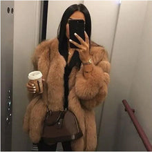 Load image into Gallery viewer, Long Faux Fur Jacket Women Coats Loose Casual Thicken Warm Long Sleeve Outerwears Fashion Autumn Winter Female Overcoat
