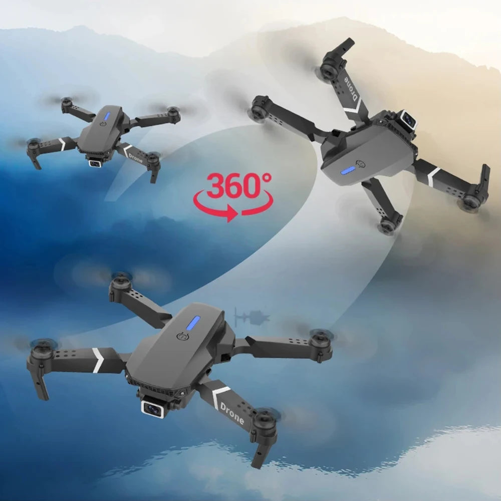 Professional Drone E88 4K Wide-Angle HD 1080P Camera WiFi FPV Height Hold Foldable RC Drone Quadrotor Helicopter