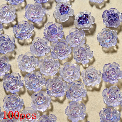 500-600pcs Bow Flower Nail Art Resin Decorations Mix Shapes Nail Charms Press on Manicure Supplies - Shop & Buy