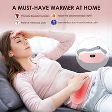 Load image into Gallery viewer, Menstrual Heating Pad Smart Warm Palace Belt Relief Waist Pain Cramps Vibrating Abdominal Massager
