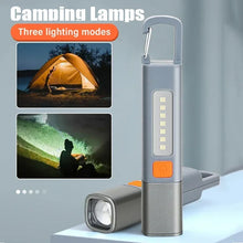 Load image into Gallery viewer, Strong Lighting ABS Flashlamp USB Charging Portable Outdoor Small Flashlight Camping Hanging Lamp
