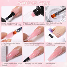 Load image into Gallery viewer, Extention Nail Gel Full Set For Quick Nude Pink White Clear French Nails Extend Hard Gel Nail Art Manicure Tool Kit
