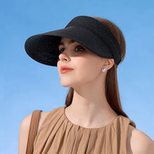 Load image into Gallery viewer, Summer Simple Women Sun Hat Anti Uv Female Outdoor Visor Cap Hand Made Straw Cap Casual Shade Hats
