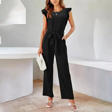 Load image into Gallery viewer, Women Jumpsuits Summer Office Clothing Sales Sleeveless Romper With Waist Strap One Pieces
