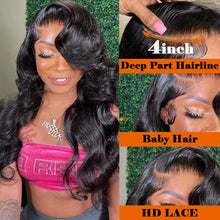 Load image into Gallery viewer, 34 32In Body Wave Human Hair Lace Frontal Wigs 13x4 13x6 Transparent Lace Front Wig For Women 6x4 5x5 Glueless Wig Human Hair
