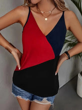 Load image into Gallery viewer, Vibrant Color Block V-Neck Vest Sleeveless Women&#39;s Clothing For Summer Casual Cami Top Sexy
