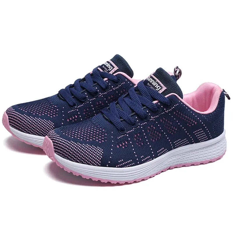 Women's Sneakers New Fashion Breathable Solid Color Walking Sneakers - Shop & Buy