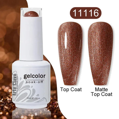 Cherry Red Color Gel Nail Polish Semi Permanent Gel Varnishes For Christmas Nail Art Design Glass Bottle Top Colorcard - Shop & Buy