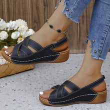 Load image into Gallery viewer, Woman Shoes Sandals Summer Retro Ladies Shoes Elegant Shoes Woman Wedge Women Shoe
