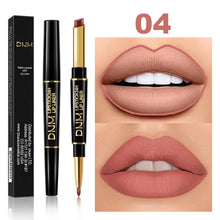 Load image into Gallery viewer, 2 In 1 Matte Lipstick Pencil Double Head Lip Liner Pen Red Nude Long Lasting Waterproof
