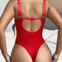 Load image into Gallery viewer, Over Size Lace Bodysuits Mesh Jumpsuit Suspenders Body Suit Strap Bodycon Bodysuit
