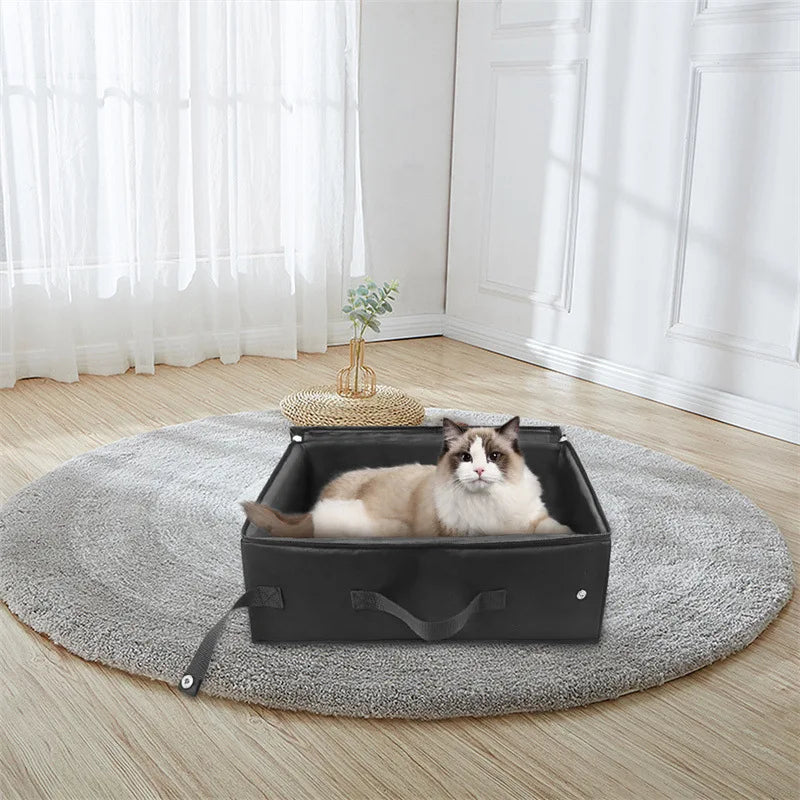 Outdoor Foldable Cat Litter Box Portable Folding Travel Pet Litter Box Dog Toilet Tray Folding Cat Litter Potty Waterproof