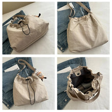 Load image into Gallery viewer, New Large Capacity Shoulder Bag For Women Waterproof Nylon Drawstring Pleated Crossbody Bag
