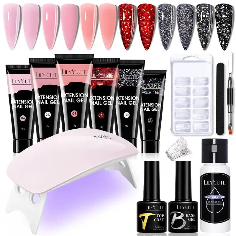 15ML Quick Extension Gel Kit All for Manicure Gel Nail Extension Set Slip Solution Acrylic Gel Polish Nail Art DIY Tool - Shop & Buy