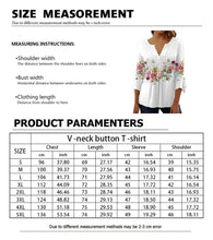 Load image into Gallery viewer, Summer V-Neck T-Shirt High Quality Fashion Seven-Point Sleeve Clothing Street Trend Printed Top
