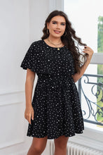 Load image into Gallery viewer, Summer new plus size women&#39;s clothing for fat mm French polka dot slimming dress
