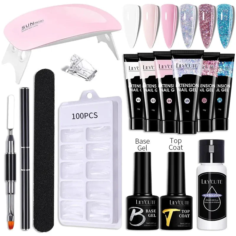 15ML Quick Extension Gel Kit All for Manicure Gel Nail Extension Set Slip Solution Acrylic Gel Polish Nail Art DIY Tool - Shop & Buy