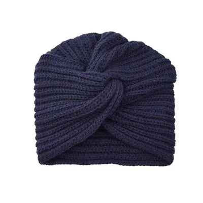 Women's Knitted Turban Hat Bohemia Cashmere Cross Wrap Head Lndian  Wool   Bonnet Turbante Cap - Shop & Buy