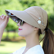 Load image into Gallery viewer, Golf Sun Caps Women UV Protection Wide Brim Beach Sun Hats Visor Hats for Women
