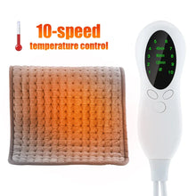 Load image into Gallery viewer, 110V-240V Electric Heating Pad for Abdomen Waist Back Pain Relief 3 Timer 10 Heat Levels
