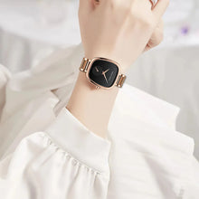 Load image into Gallery viewer, New Women&#39;s Quartz Wristwatch 34mm Wine Barrel Rose Gold Black Stopwatch Fashionable Minimalist Style Oval Women&#39;s Watches
