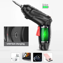 Load image into Gallery viewer, Cordless Electric Screwdriver Rechargeable Lithium Battery Mini Drill 3.6V Power Tools Set Household Maintenance Repair
