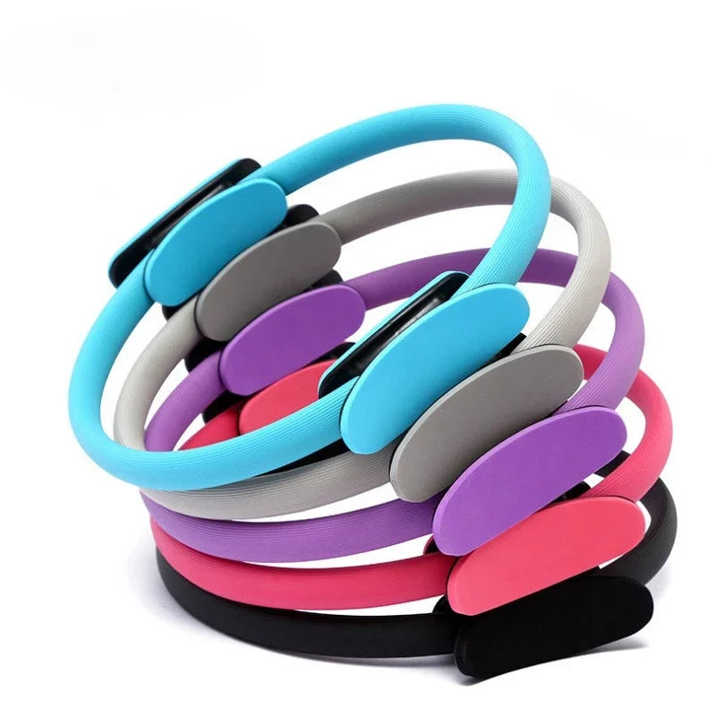 38cm Yoga Fitness Pilates Ring Women Girls Circle Magic Dual Exercise Home Gym Workout Sports Lose Weight Body Resistance