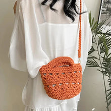 Load image into Gallery viewer, Women&#39;s Designer Bag Crochet Cross Shoulder Bag Soft Cotton Fabric Woven Aesthetic Fashion Casual Small Handbags
